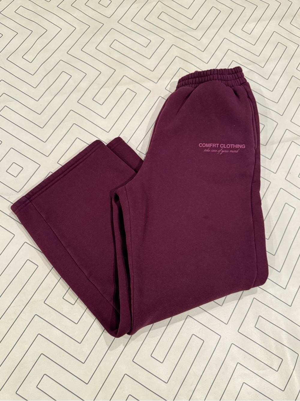 Comfrt Kids Maroon Wide Leg Sweatpants
